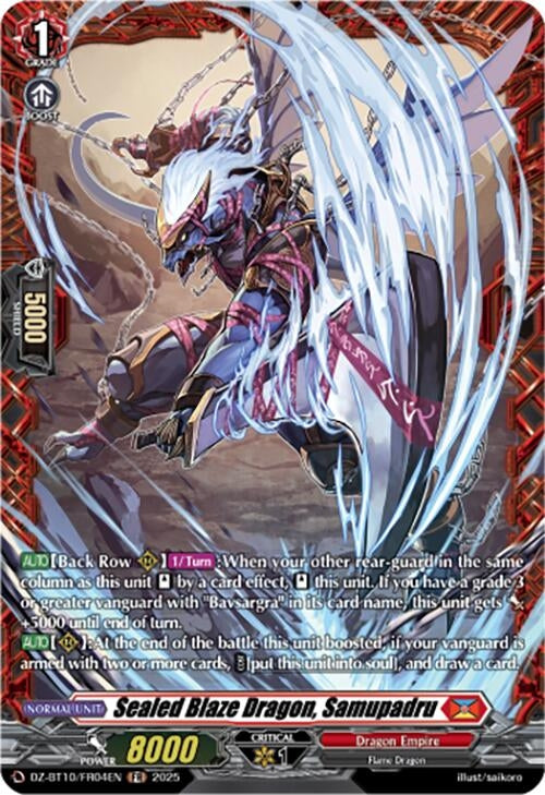 Image for Sealed Blaze Dragon, Samupadru (FR) (DZ-BT10/FR04EN) (DZ-BT10: Dragonsoul Resonance) - Cardfight Vanguard