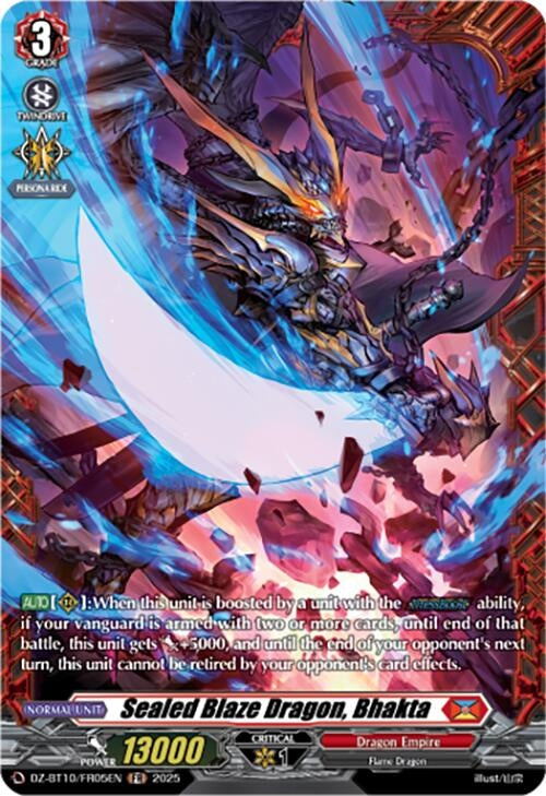 Image for Sealed Blaze Dragon, Bhakta (FR) (DZ-BT10/FR05EN) (DZ-BT10: Dragonsoul Resonance) - Cardfight Vanguard