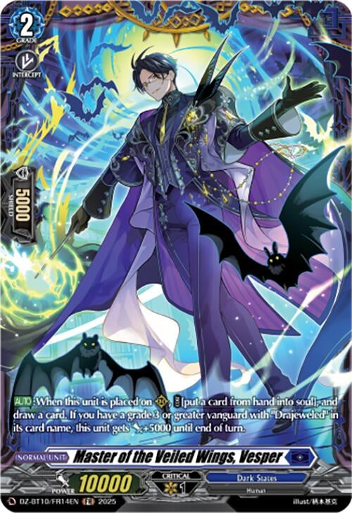 Image for Master of the Veiled Wings, Vesper (FR) (DZ-BT10/FR14EN) (DZ-BT10: Dragonsoul Resonance) - Cardfight Vanguard