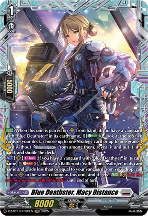 Image for Blue Deathster, Macy Distance (FR) (DZ-BT10/FR20EN) (DZ-BT10: Dragonsoul Resonance) - Cardfight Vanguard