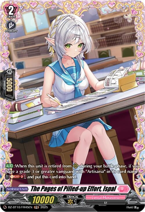 Image for The Pages of Pilled-up Effort, Ispal (FR) (DZ-BT10/FR45EN) (DZ-BT10: Dragonsoul Resonance) - Cardfight Vanguard