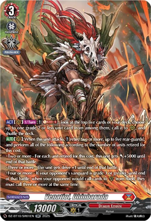 Image for Venatiol, Dhinbarada (SR) (DZ-BT10/SR01EN) (DZ-BT10: Dragonsoul Resonance) - Cardfight Vanguard