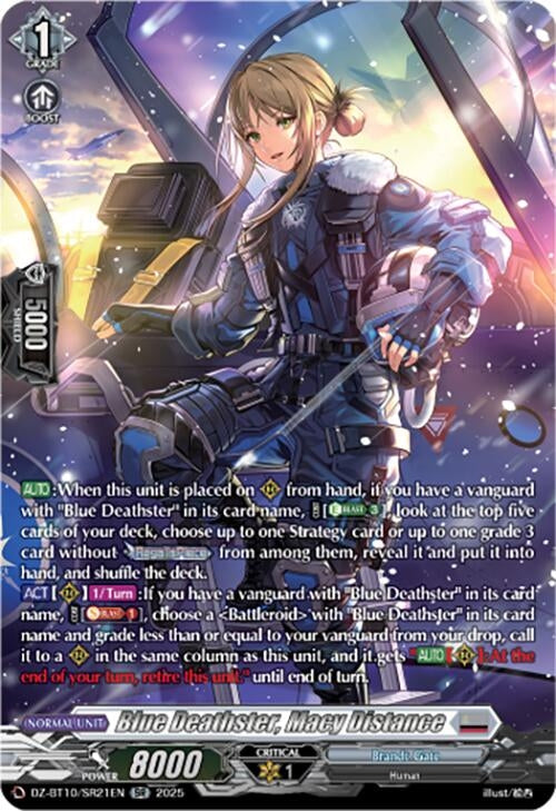 Image for Blue Deathster, Macy Distance (SR) (DZ-BT10/SR21EN) (DZ-BT10: Dragonsoul Resonance) - Cardfight Vanguard