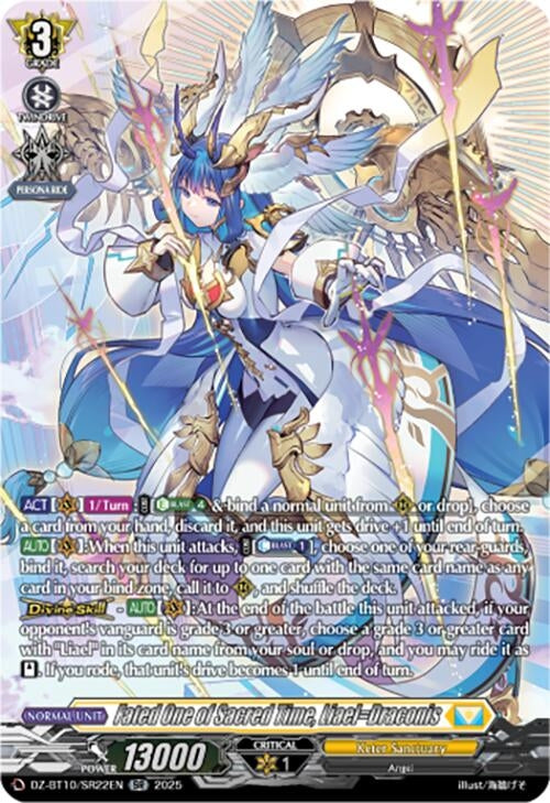 Image for Fated One of Sacred Time, Liael=Draconis (SR) (DZ-BT10/SR22EN) (DZ-BT10: Dragonsoul Resonance) - Cardfight Vanguard