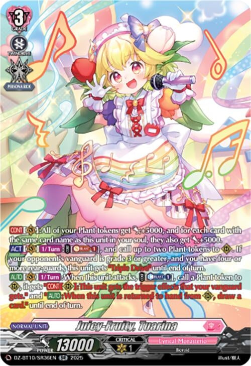Image for Juicy-Fruity, Tuarina (SR) (DZ-BT10/SR36EN) (DZ-BT10: Dragonsoul Resonance) - Cardfight Vanguard