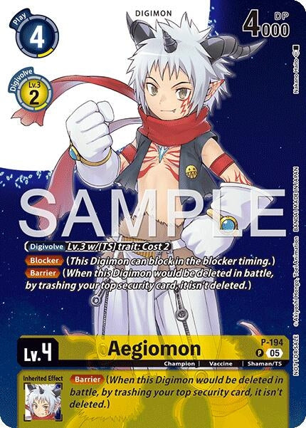 Image for Aegiomon (Digimon Story: Time Stranger Promo Pack) (P-194 P) (Digimon Promotion Cards) - Digimon Card Game