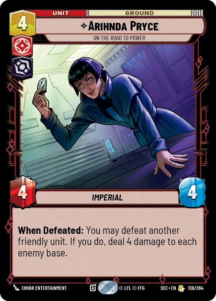 Image for Arihnda Pryce - On the Road to Power (136/264) (Secrets of Power) - Star Wars: Unlimited