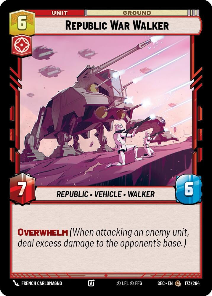 Image for Republic War Walker (173/264) (Secrets of Power) - Star Wars: Unlimited