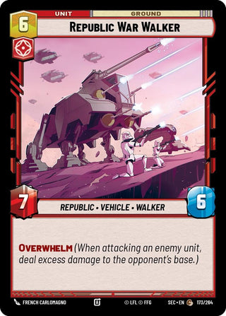 Image for Republic War Walker (173/264) (Secrets of Power) - Star Wars: Unlimited