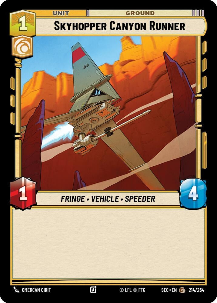 Image for Skyhopper Canyon Runner (214/264) (Secrets of Power) - Star Wars: Unlimited