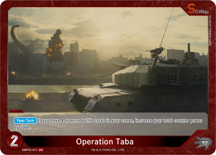 Image for Operation Taba (EBP02-017) (EBP02-017) (Booster Set 2: G: Monsters Raid Again) - Godzilla Card Game
