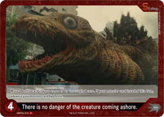 Image for There is no danger of the creature coming ashore. (EBP02-019) (EBP02-019) (Booster Set 2: G: Monsters Raid Again) - Godzilla Card Game