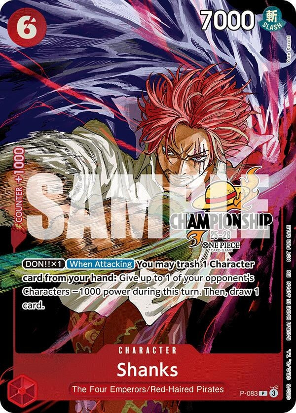 Image for Shanks (CS 25-26 Event Pack Finalist Ver.) (P-083) (One Piece Promotion Cards) - One Piece Card Game