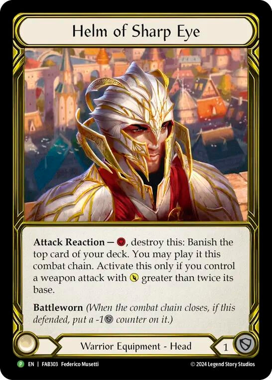 Image for Helm of Sharp Eye (Golden) - FAB303 (FAB303) - Flesh and Blood TCG