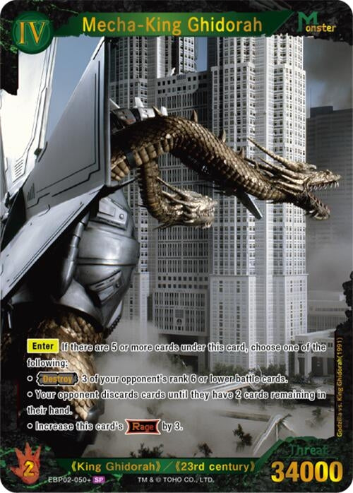 Image for Mecha-King Ghidorah (EBP02-050+) (EBP02-050+) (Booster Set 2: G: Monsters Raid Again) - Godzilla Card Game