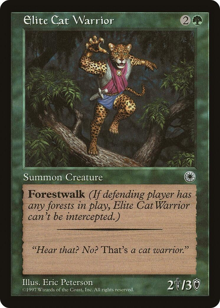 Elite Cat Warrior (Flavor Text) (163) [POR] - MTG Single