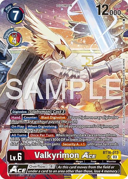 Image for Valkyrimon ACE (Participation) (BT16-013 SR) (Hackers' Slumber Release Event Cards) - Digimon Card Game