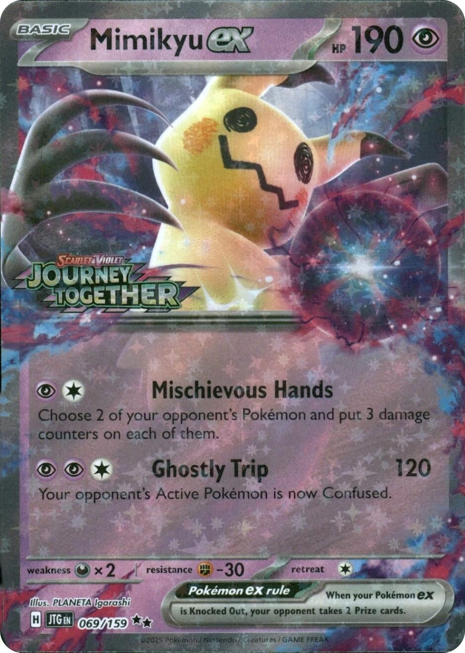 Image for Mimikyu ex (Journey Together Stamped) (069/159) (Miscellaneous Cards & Products) - Pokemon