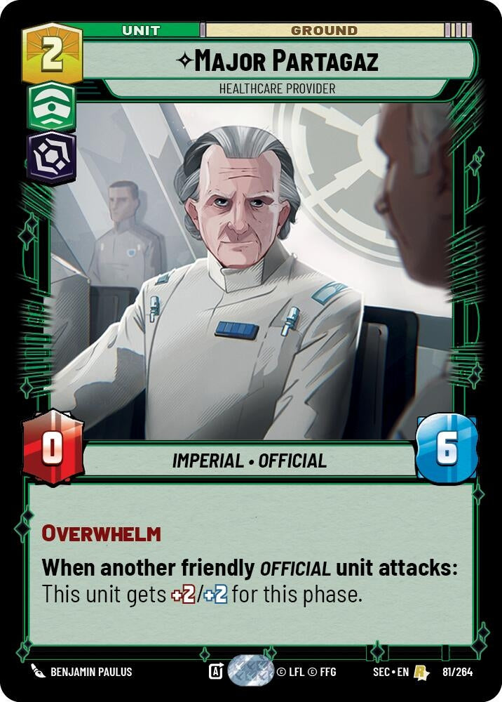 Image for Major Partagaz - Healthcare Provider (81/264) (Secrets of Power) - Star Wars: Unlimited