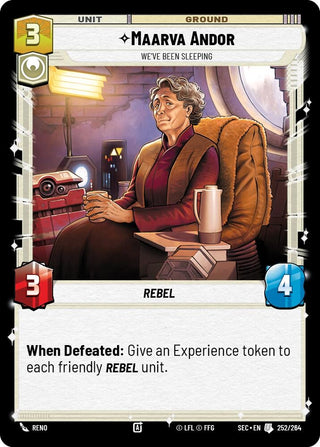 Image for Maarva Andor - We've Been Sleeping (252/264) (Secrets of Power) - Star Wars: Unlimited