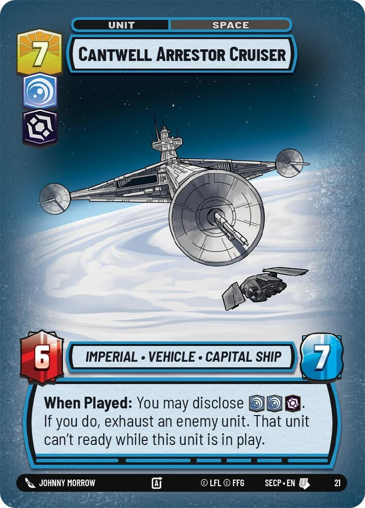 Image for Cantwell Arrestor Cruiser (Foil) (Secrets of Power - Weekly Play Promos) - Star Wars: Unlimited