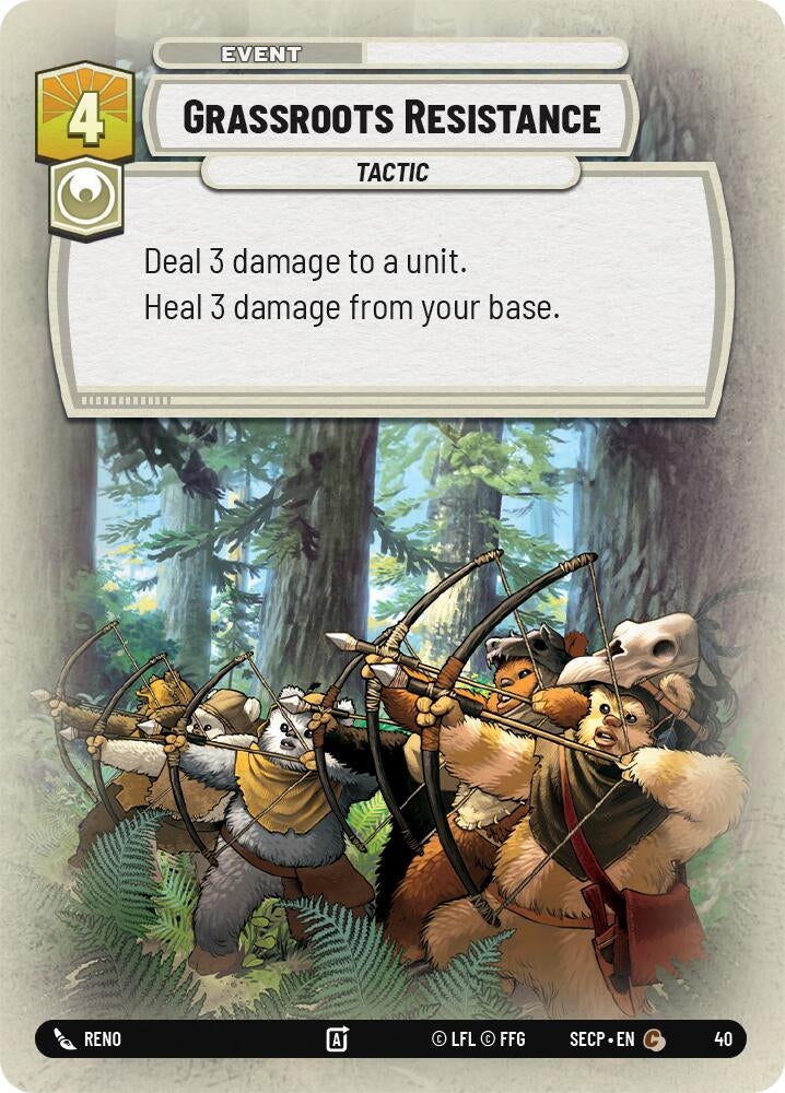 Image for Grassroots Resistance (Foil) (Secrets of Power - Weekly Play Promos) - Star Wars: Unlimited