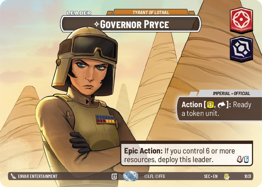 Image for Governor Pryce - Tyrant of Lothal (Showcase) (1031) (Secrets of Power) - Star Wars: Unlimited
