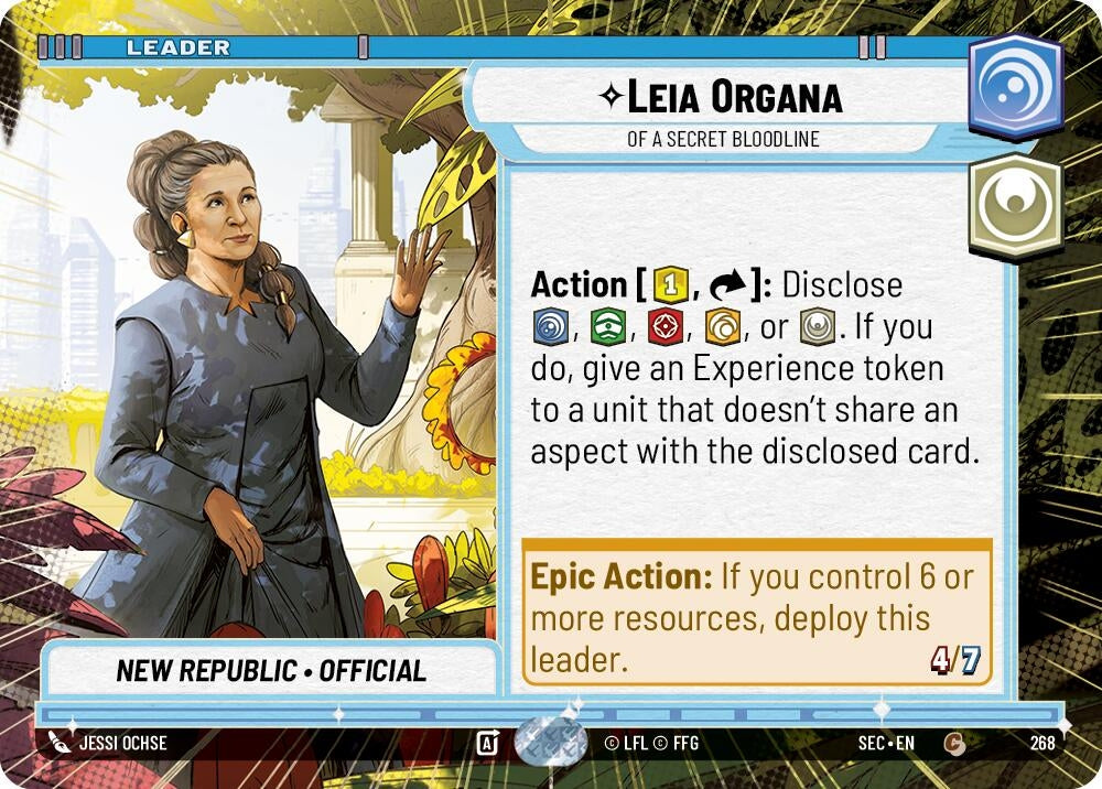 Image for Leia Organa - Of A Secret Bloodline (Hyperspace) (268) (Secrets of Power) - Star Wars: Unlimited