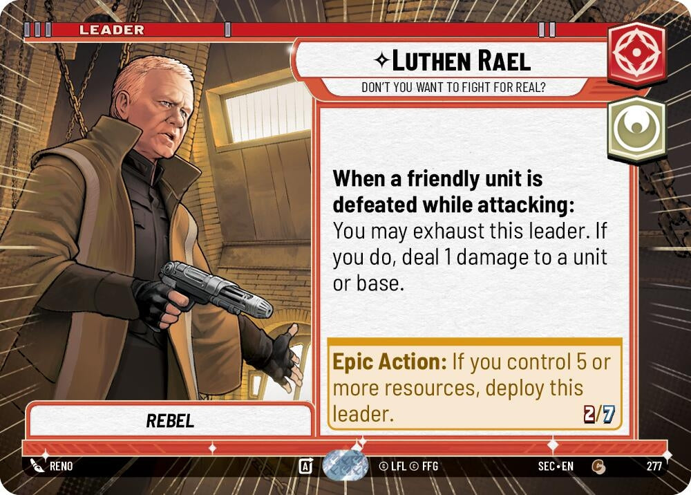 Image for Luthen Rael - Don't You Want To Fight For Real? (Hyperspace) (277) (Secrets of Power) - Star Wars: Unlimited