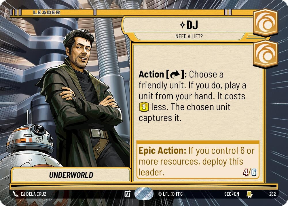 Image for DJ - Need a Lift? (Hyperspace) (282) (Secrets of Power) - Star Wars: Unlimited