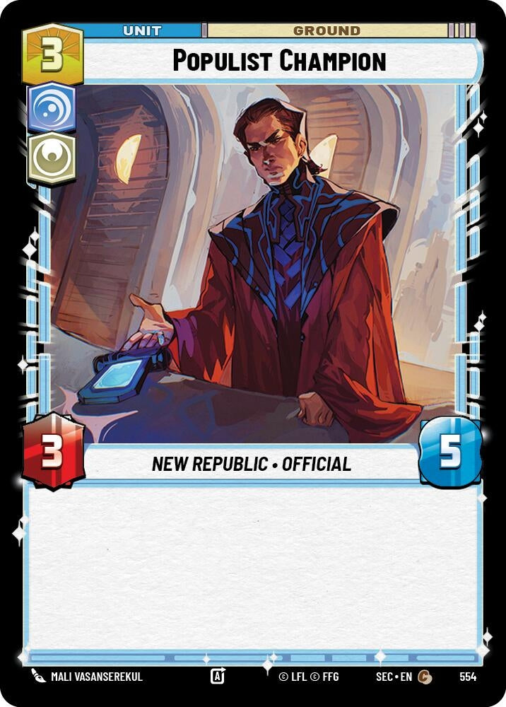 Image for Populist Champion (Foil) (554) (Secrets of Power) - Star Wars: Unlimited