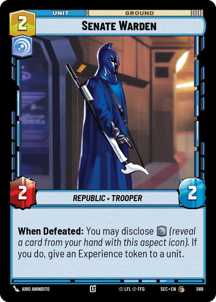 Image for Senate Warden (Foil) (569) (Secrets of Power) - Star Wars: Unlimited