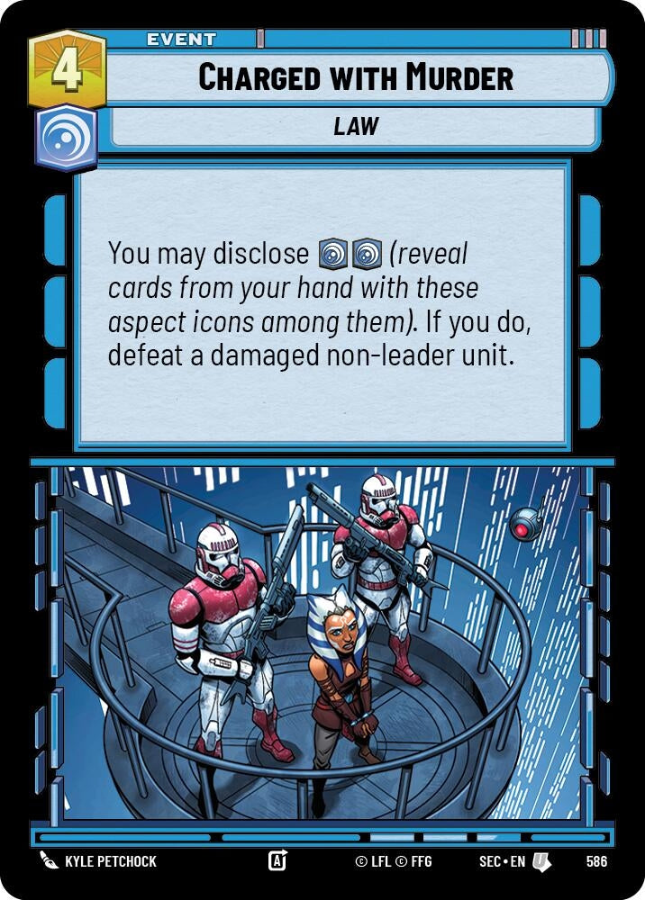Image for Charged with Murder (Foil) (586) (Secrets of Power) - Star Wars: Unlimited