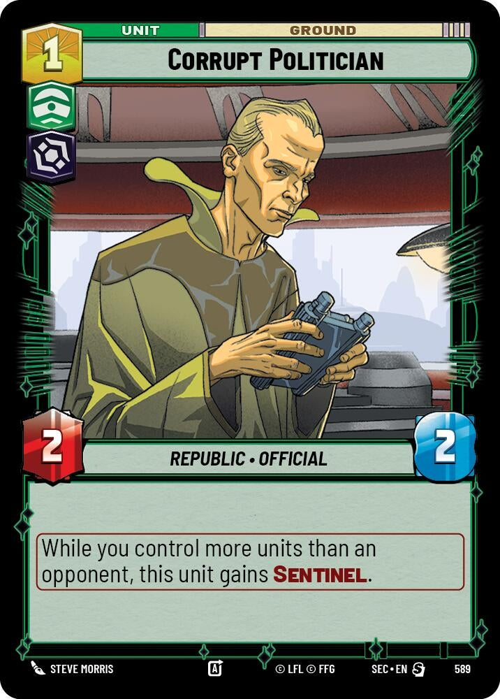 Image for Corrupt Politician (Foil) (589) (Secrets of Power) - Star Wars: Unlimited