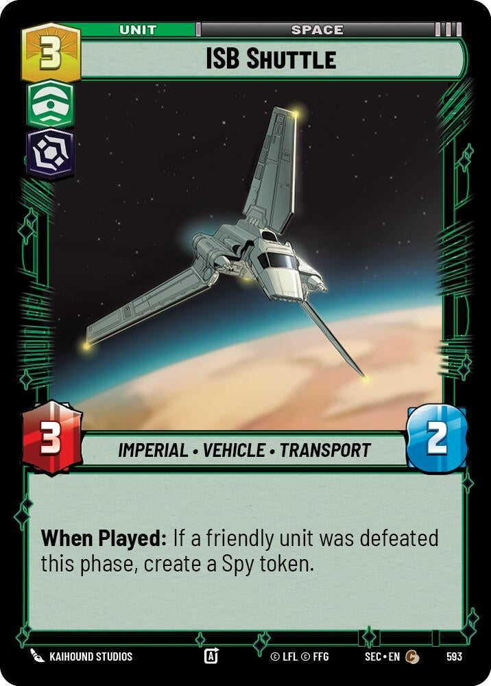 Image for ISB Shuttle (Foil) (593) (Secrets of Power) - Star Wars: Unlimited