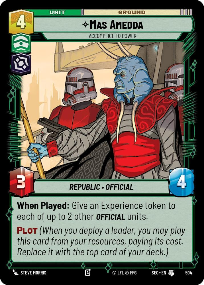 Image for Mas Amedda - Accomplice to Power (Foil) (594) (Secrets of Power) - Star Wars: Unlimited