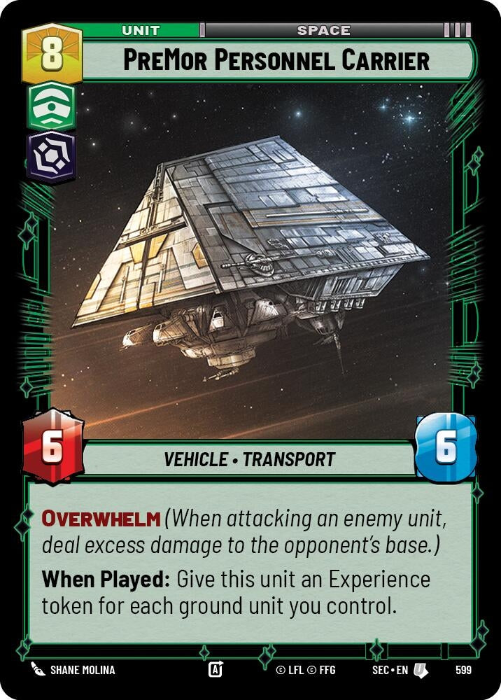 Image for PreMor Personnel Carrier (Foil) (599) (Secrets of Power) - Star Wars: Unlimited