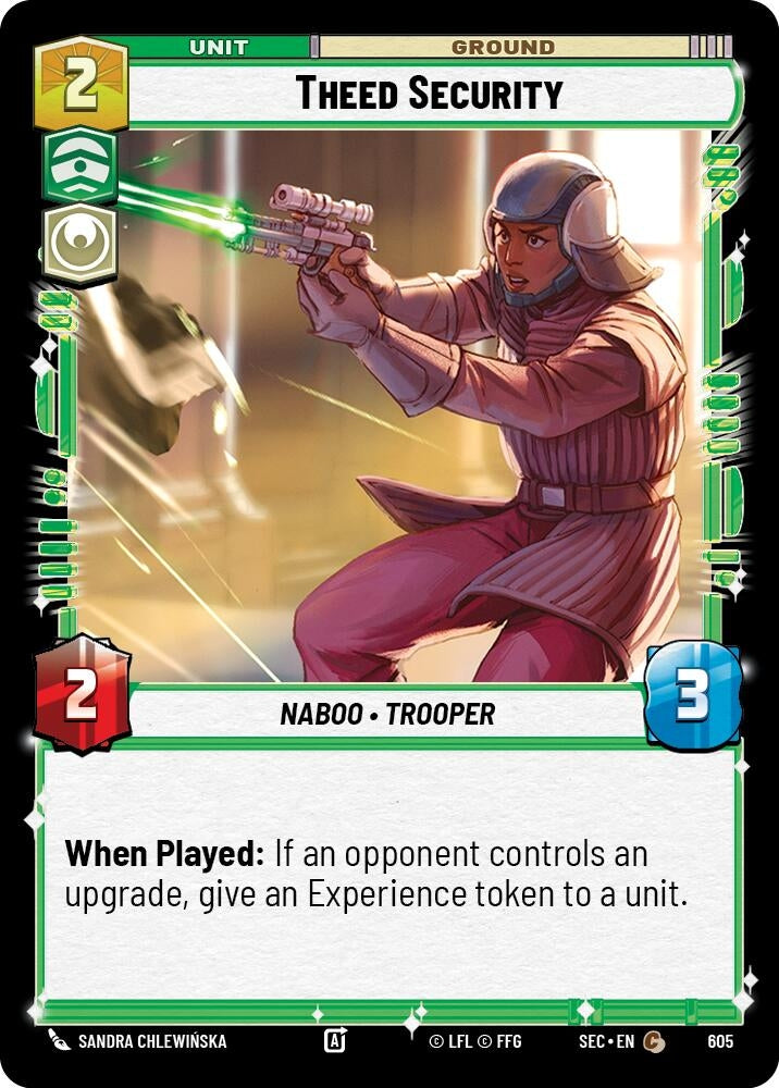 Image for Theed Security (Foil) (605) (Secrets of Power) - Star Wars: Unlimited
