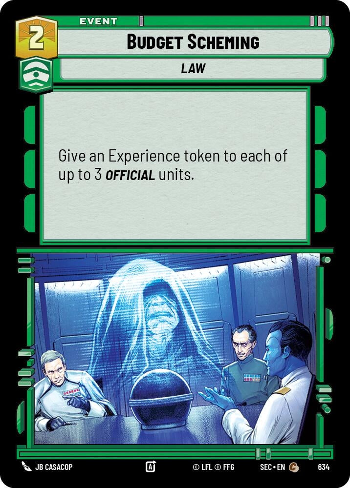 Image for Budget Scheming (Foil) (634) (Secrets of Power) - Star Wars: Unlimited