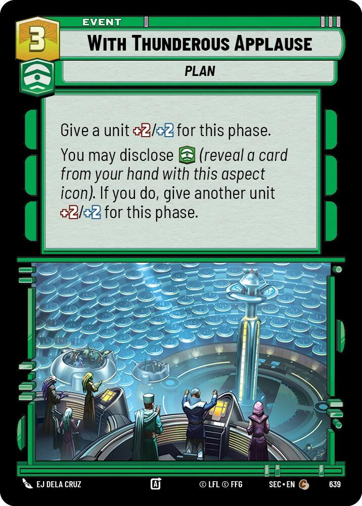 Image for With Thunderous Applause (Foil) (639) (Secrets of Power) - Star Wars: Unlimited