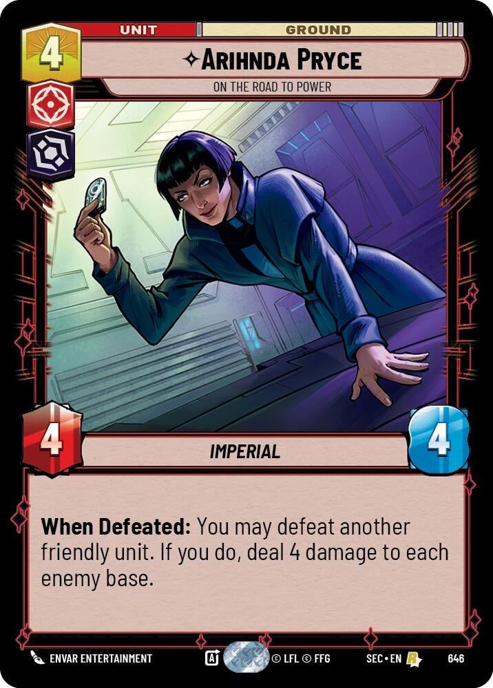 Image for Arihnda Pryce - On the Road to Power (Foil) (646) (Secrets of Power) - Star Wars: Unlimited