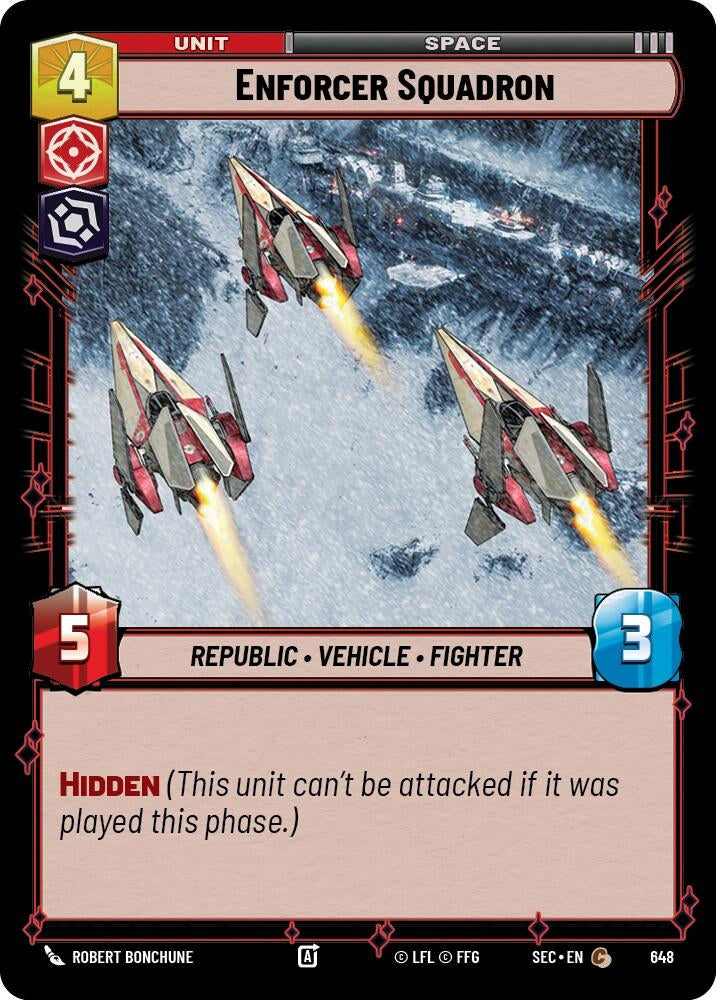 Image for Enforcer Squadron (Foil) (648) (Secrets of Power) - Star Wars: Unlimited