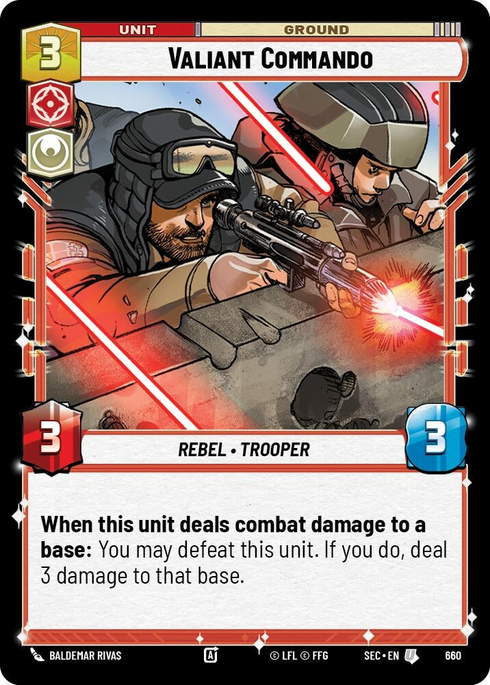 Image for Valiant Commando (Foil) (660) (Secrets of Power) - Star Wars: Unlimited