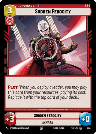 Image for Sudden Ferocity (Foil) (686) (Secrets of Power) - Star Wars: Unlimited