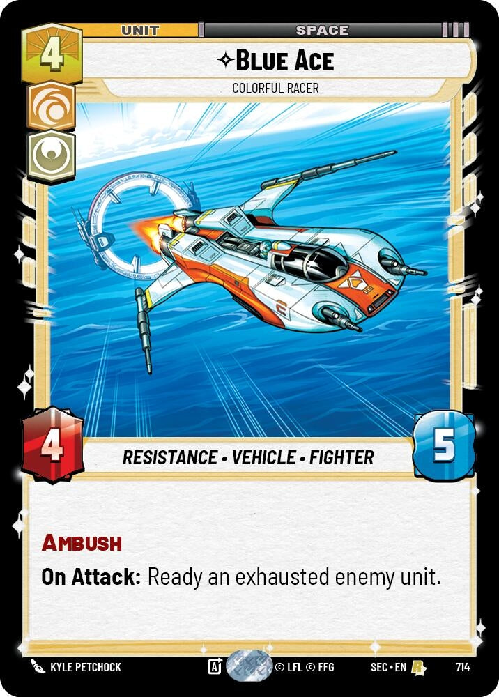 Image for Blue Ace - Colorful Racer (Foil) (714) (Secrets of Power) - Star Wars: Unlimited
