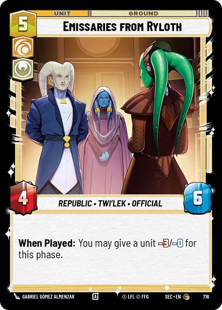 Image for Emissaries from Ryloth (Foil) (716) (Secrets of Power) - Star Wars: Unlimited