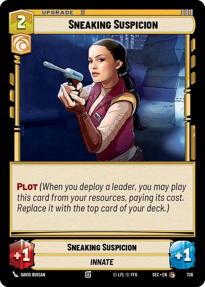 Image for Sneaking Suspicion (Foil) (736) (Secrets of Power) - Star Wars: Unlimited
