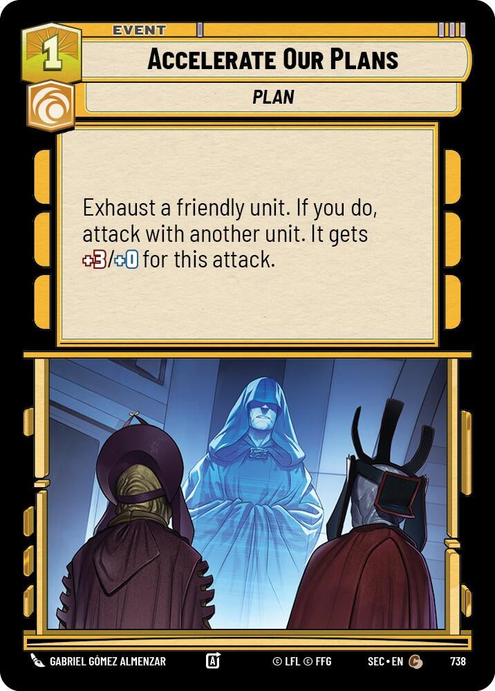 Image for Accelerate Our Plans (Foil) (738) (Secrets of Power) - Star Wars: Unlimited