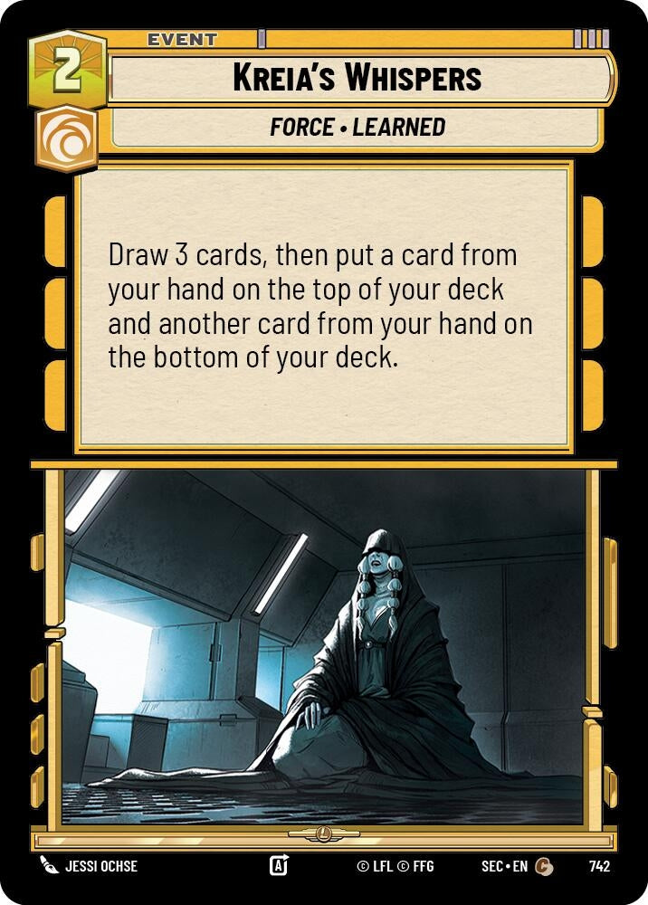 Image for Kreia's Whispers (Foil) (742) (Secrets of Power) - Star Wars: Unlimited