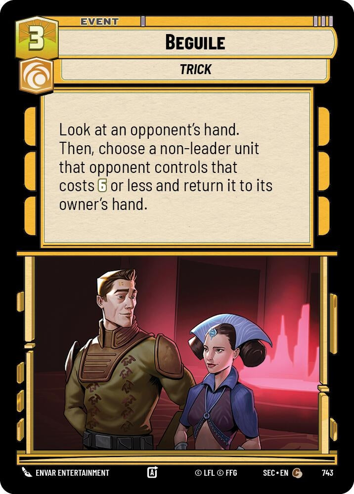 Image for Beguile (Foil) (743) (Secrets of Power) - Star Wars: Unlimited